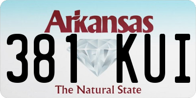 AR license plate 381KUI