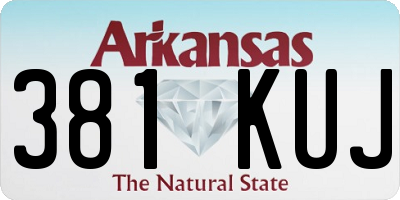 AR license plate 381KUJ