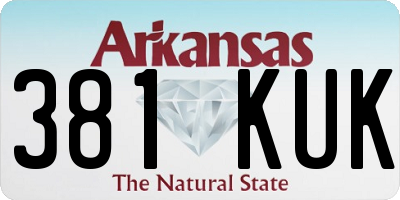 AR license plate 381KUK