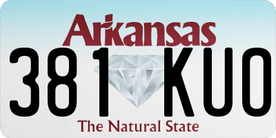 AR license plate 381KUO