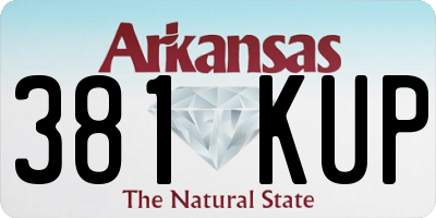 AR license plate 381KUP