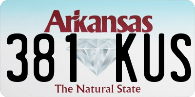 AR license plate 381KUS