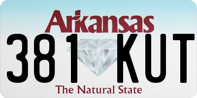 AR license plate 381KUT