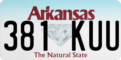 AR license plate 381KUU