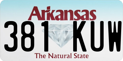 AR license plate 381KUW