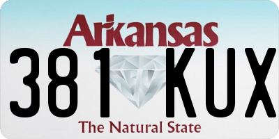 AR license plate 381KUX