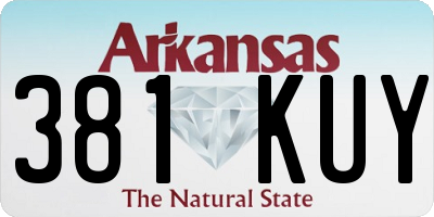 AR license plate 381KUY