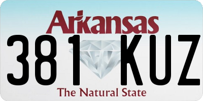 AR license plate 381KUZ