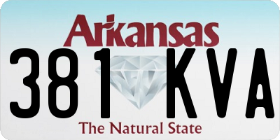 AR license plate 381KVA