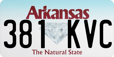 AR license plate 381KVC
