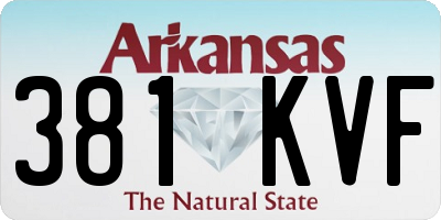 AR license plate 381KVF