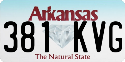 AR license plate 381KVG