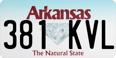 AR license plate 381KVL
