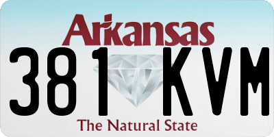 AR license plate 381KVM