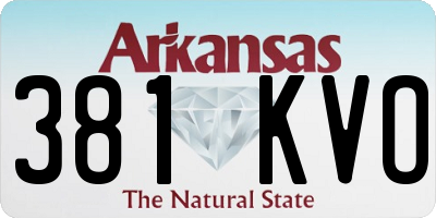 AR license plate 381KVO