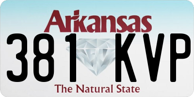 AR license plate 381KVP