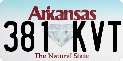 AR license plate 381KVT