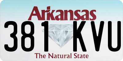 AR license plate 381KVU