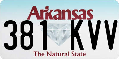 AR license plate 381KVV