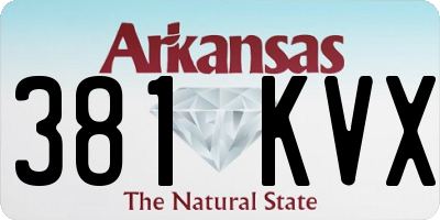 AR license plate 381KVX