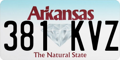 AR license plate 381KVZ