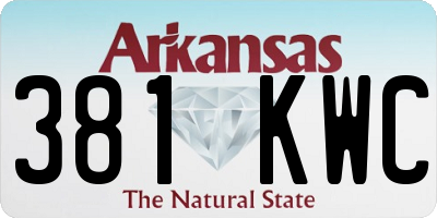 AR license plate 381KWC