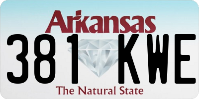 AR license plate 381KWE