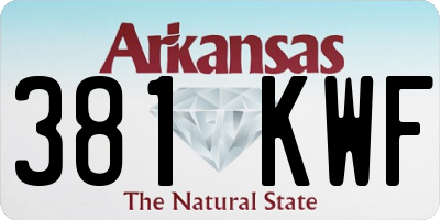 AR license plate 381KWF
