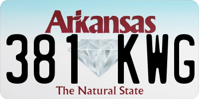 AR license plate 381KWG