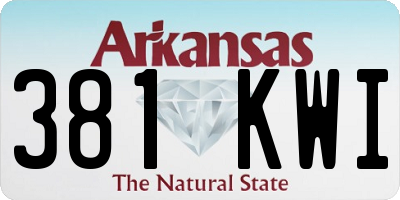 AR license plate 381KWI