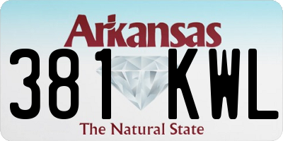 AR license plate 381KWL