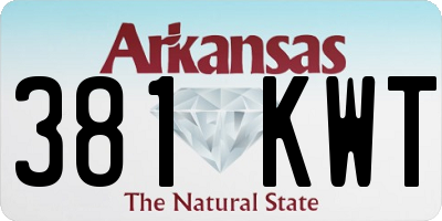 AR license plate 381KWT