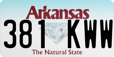 AR license plate 381KWW