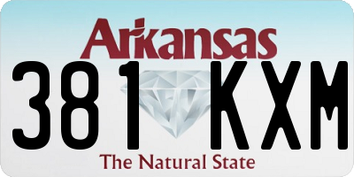 AR license plate 381KXM
