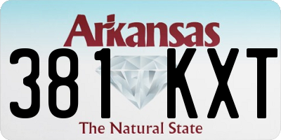 AR license plate 381KXT