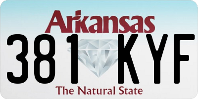 AR license plate 381KYF