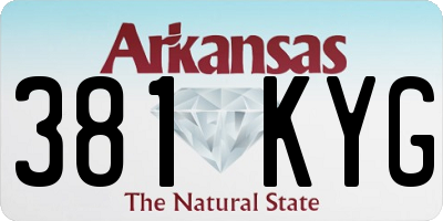 AR license plate 381KYG