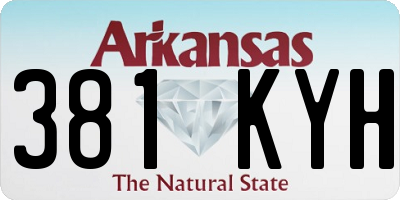 AR license plate 381KYH