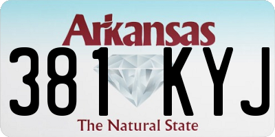 AR license plate 381KYJ