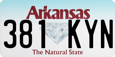 AR license plate 381KYN