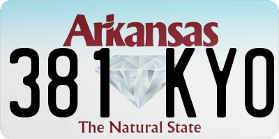 AR license plate 381KYO