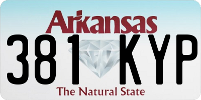 AR license plate 381KYP