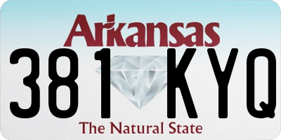 AR license plate 381KYQ
