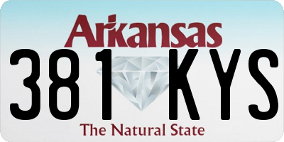 AR license plate 381KYS