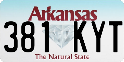 AR license plate 381KYT