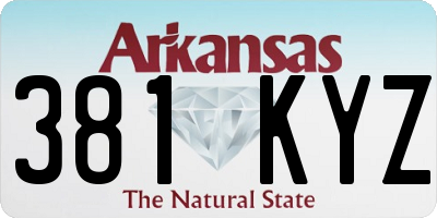 AR license plate 381KYZ