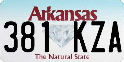 AR license plate 381KZA
