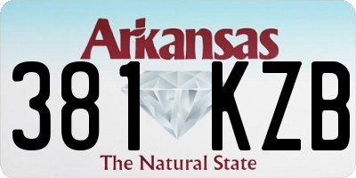AR license plate 381KZB