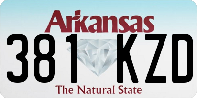 AR license plate 381KZD