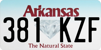AR license plate 381KZF